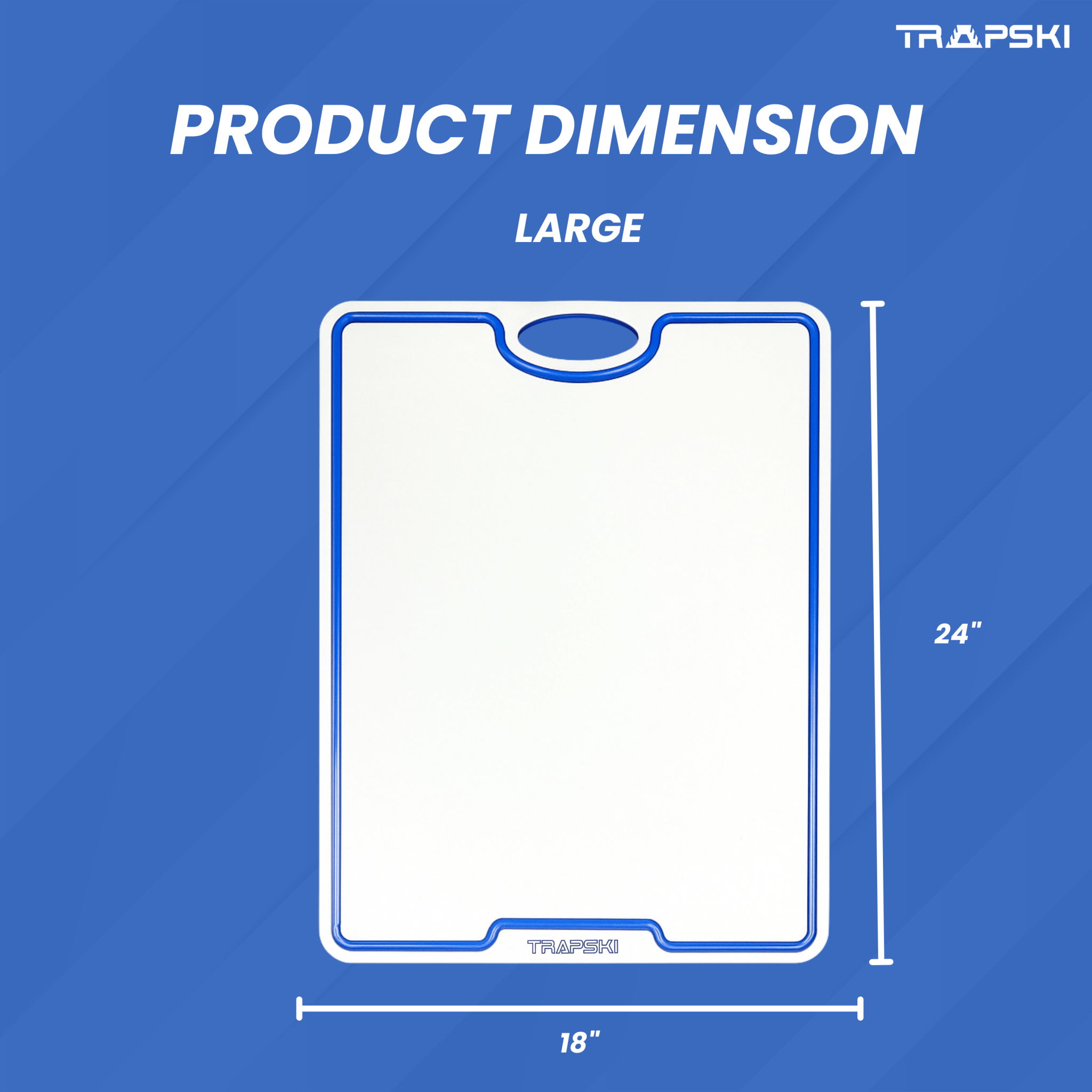 TRAPSKI Premium 1/2 Inch Thick HDPE Cutting Boards | Food - Grade Kitchen Prep Surface | Juice Grooves | Made in the USA - Get Tight Gear