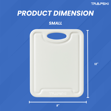TRAPSKI Premium 1/2 Inch Thick HDPE Cutting Boards | Food - Grade Kitchen Prep Surface | Juice Grooves | Made in the USA - Get Tight Gear
