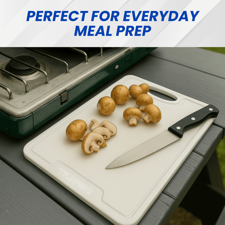 TRAPSKI Premium 1/2 Inch Thick HDPE Cutting Boards | Food - Grade Kitchen Prep Surface | Juice Grooves | Made in the USA - Get Tight Gear
