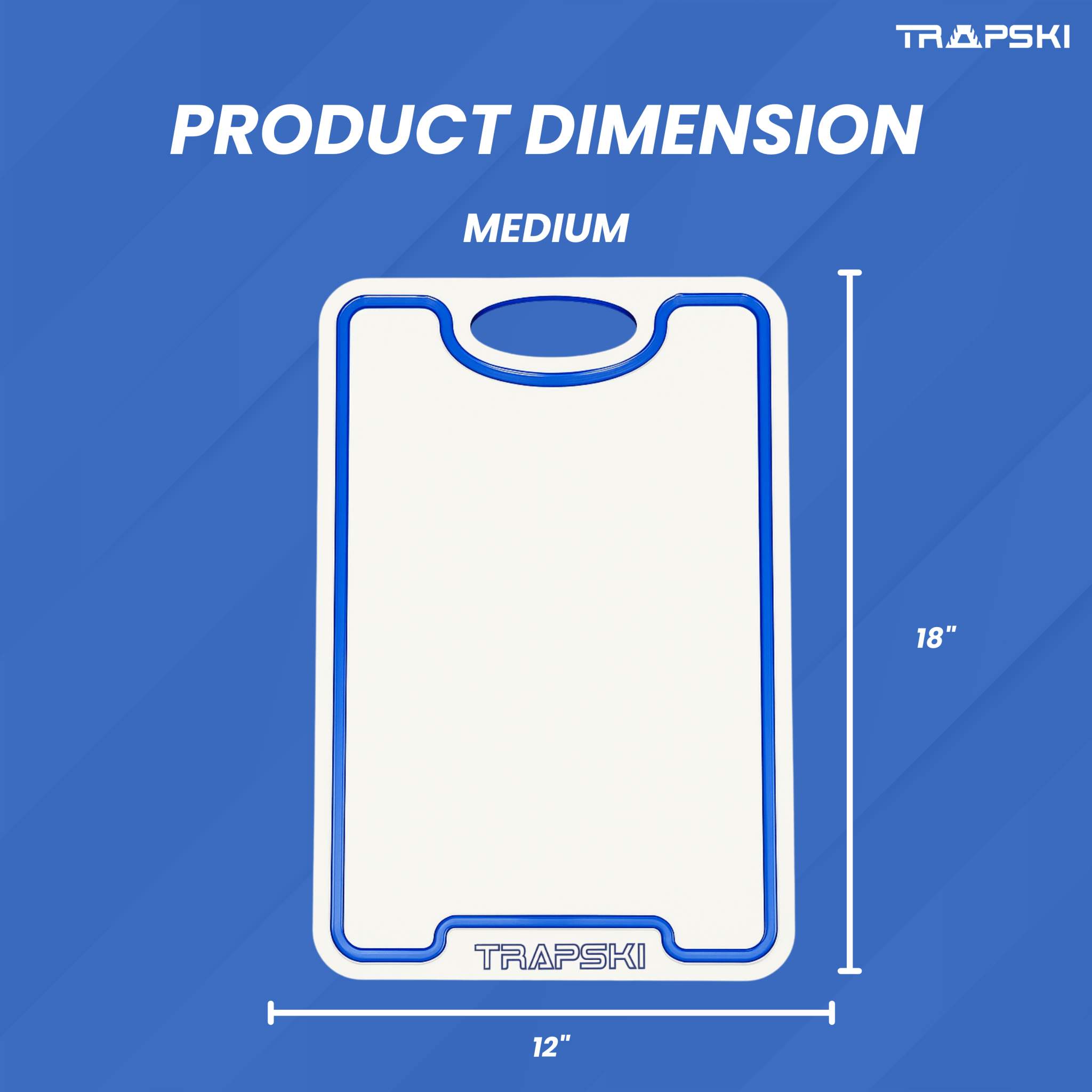 TRAPSKI Premium 1/2 Inch Thick HDPE Cutting Boards | Food - Grade Kitchen Prep Surface | Juice Grooves | Made in the USA - Get Tight Gear