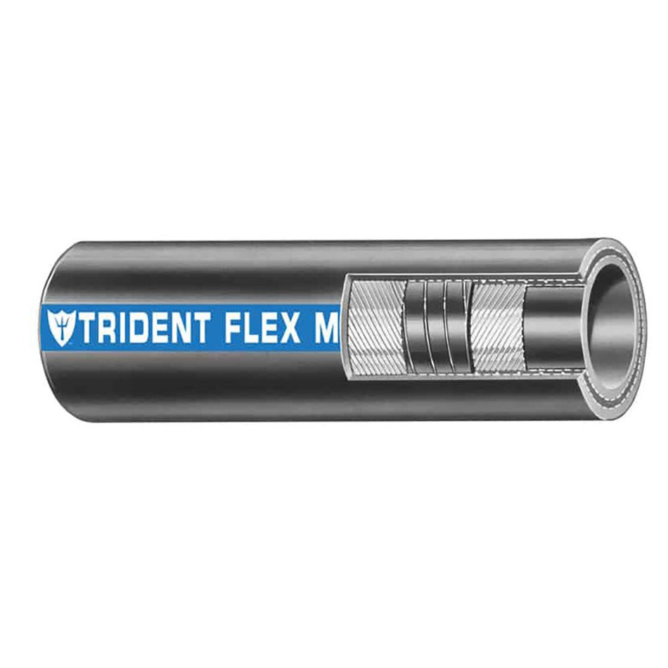 Trident Marine 1 - 1/4" x 50' Coil Flex Marine Wet Exhaust & Water Hose - Black - Get Tight Gear
