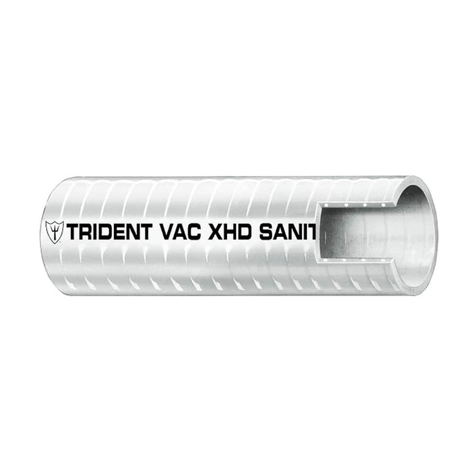 Trident Marine 1" x 50' Box VAC XHD Sanitation Hose - Hard PVC Helix - White - Get Tight Gear
