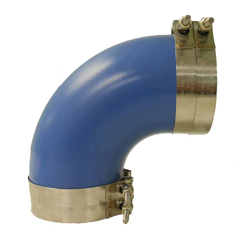 Trident Marine 3" ID 90 - Degree Blue Silicone Molded Wet Exhaust Elbow w/4 T - Bolt Clamps - Get Tight Gear