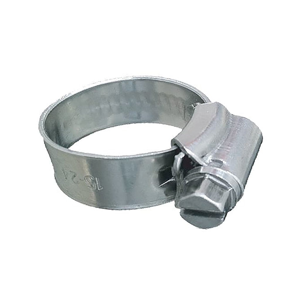 Trident Marine 316 SS Non - Perforated Worm Gear Hose Clamp - 3/8" Band - (1 - 1/16" 1 - 1/2") Clamping Range - 10 - Pack - SAE Size 16 - Get Tight Gear