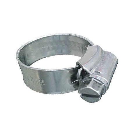 Trident Marine 316 SS Non - Perforated Worm Gear Hose Clamp - 3/8" Band - 11/32" - 25/32" Clamping Range - 10 - Pack - SAE Size 6 - Get Tight Gear