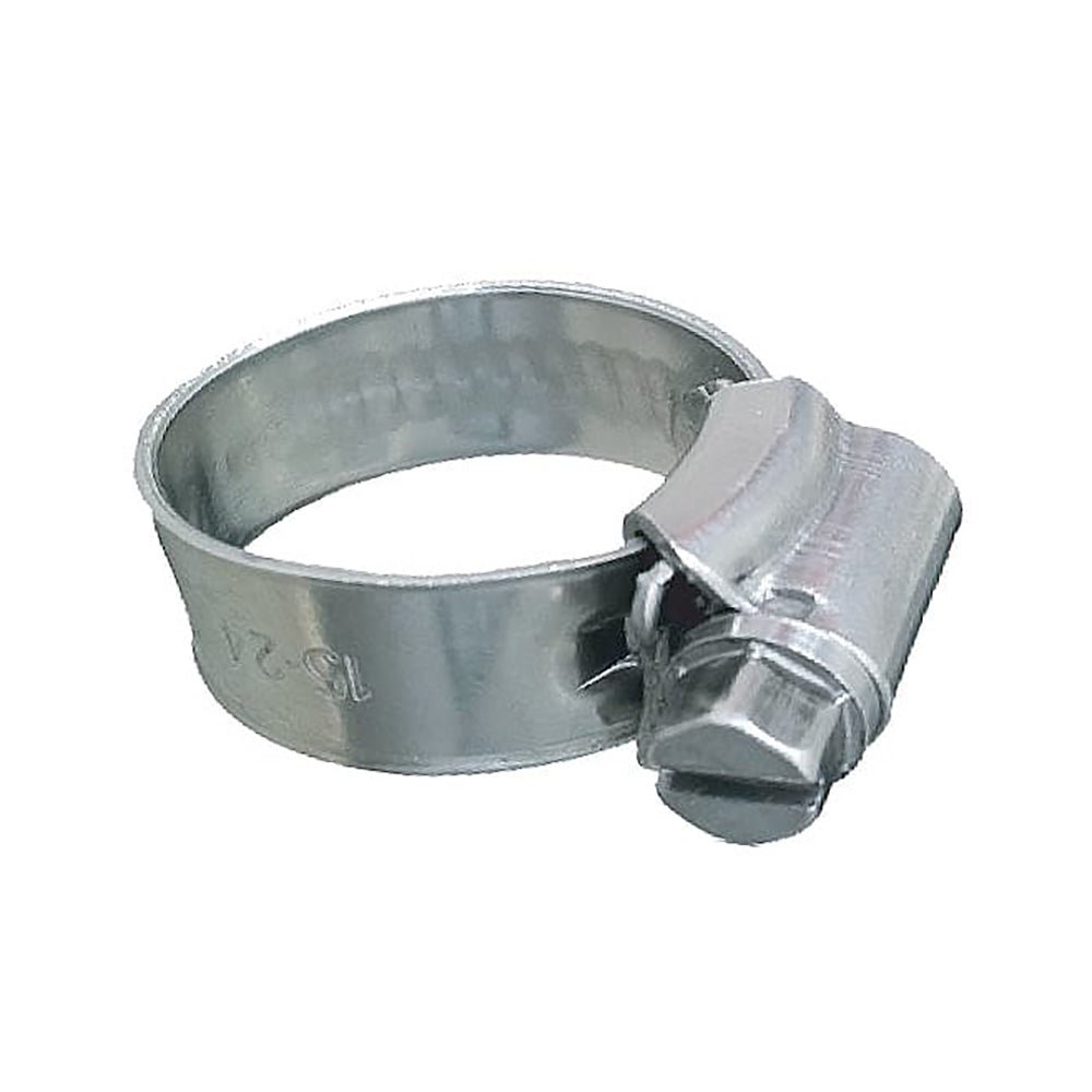Trident Marine 316 SS Non - Perforated Worm Gear Hose Clamp - 3/8" Band - (3/4" 1 - 1/8") Clamping Range - 10 - Pack - SAE Size 10 - Get Tight Gear