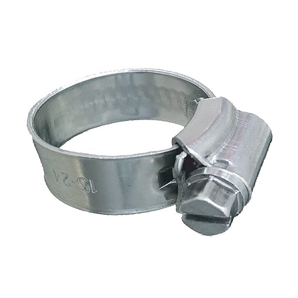 Trident Marine 316 SS Non - Perforated Worm Gear Hose Clamp - 3/8" Band - (5/16" 9/16") Clamping Range - 10 - Pack - SAE Size 3 - Get Tight Gear