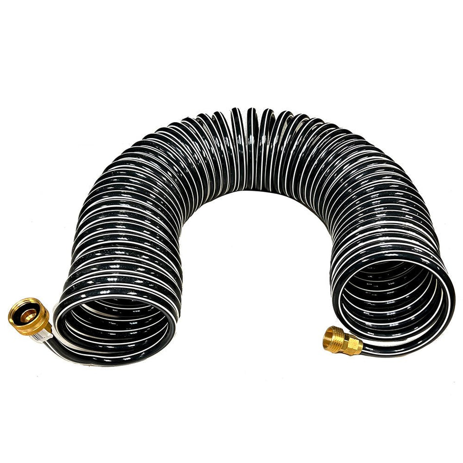 Trident Marine Coiled Wash Down Hose w/Brass Fittings - 15' - Get Tight Gear