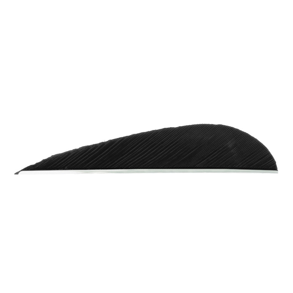 Trueflight Parabolic Feathers Black 3 in. LW 100 pk. - Get Tight Gear