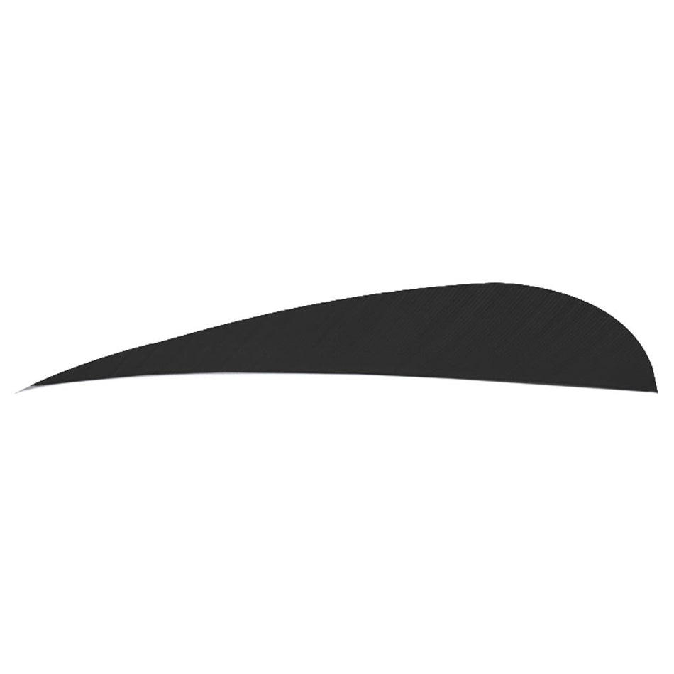 Trueflight Parabolic Feathers Black 4 in. RW 100 pk. - Get Tight Gear