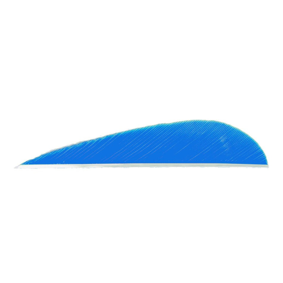 Trueflight Parabolic Feathers Blue 3 in. RW 100 pk. - Get Tight Gear