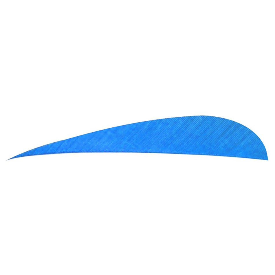 Trueflight Parabolic Feathers Blue 4 in. RW 100 pk. - Get Tight Gear