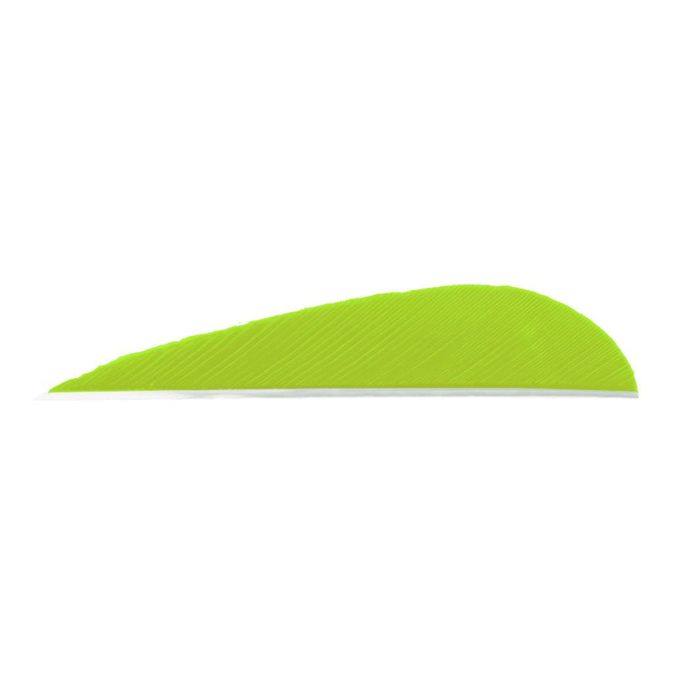 Trueflight Parabolic Feathers Chartreuse 3 in. LW 100 pk. - Get Tight Gear