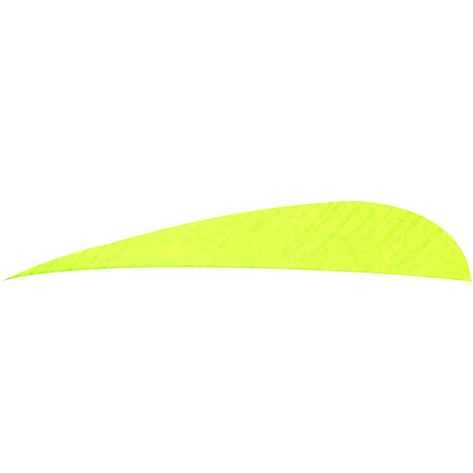 Trueflight Parabolic Feathers Chartreuse 4 in. LW 100 pk. - Get Tight Gear