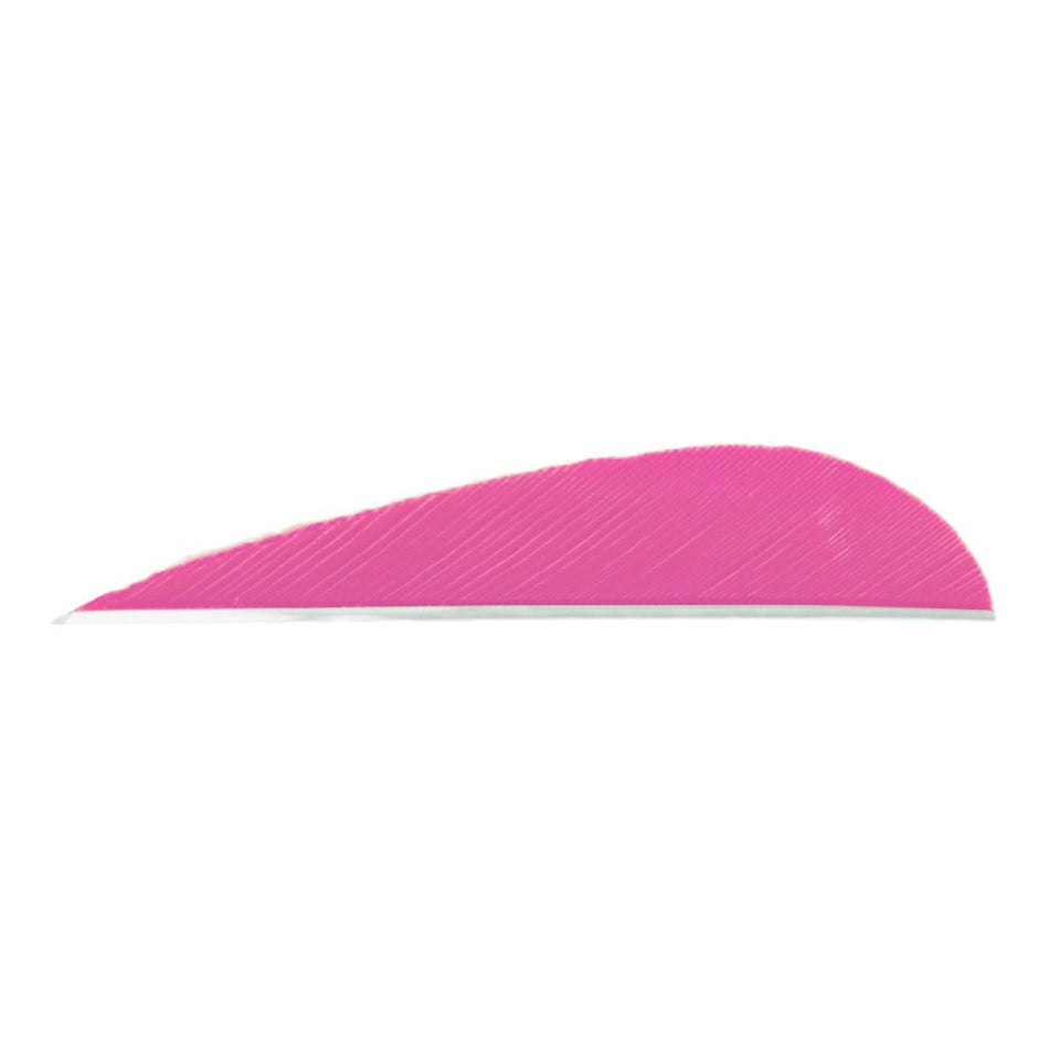 Trueflight Parabolic Feathers Pink 3 in. RW 100 pk. - Get Tight Gear