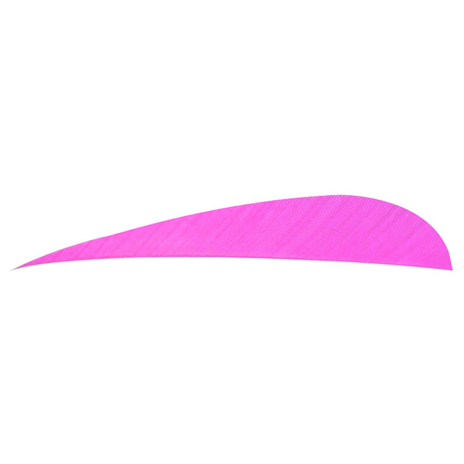 Trueflight Parabolic Feathers Pink 4 in. LW 100 pk. - Get Tight Gear