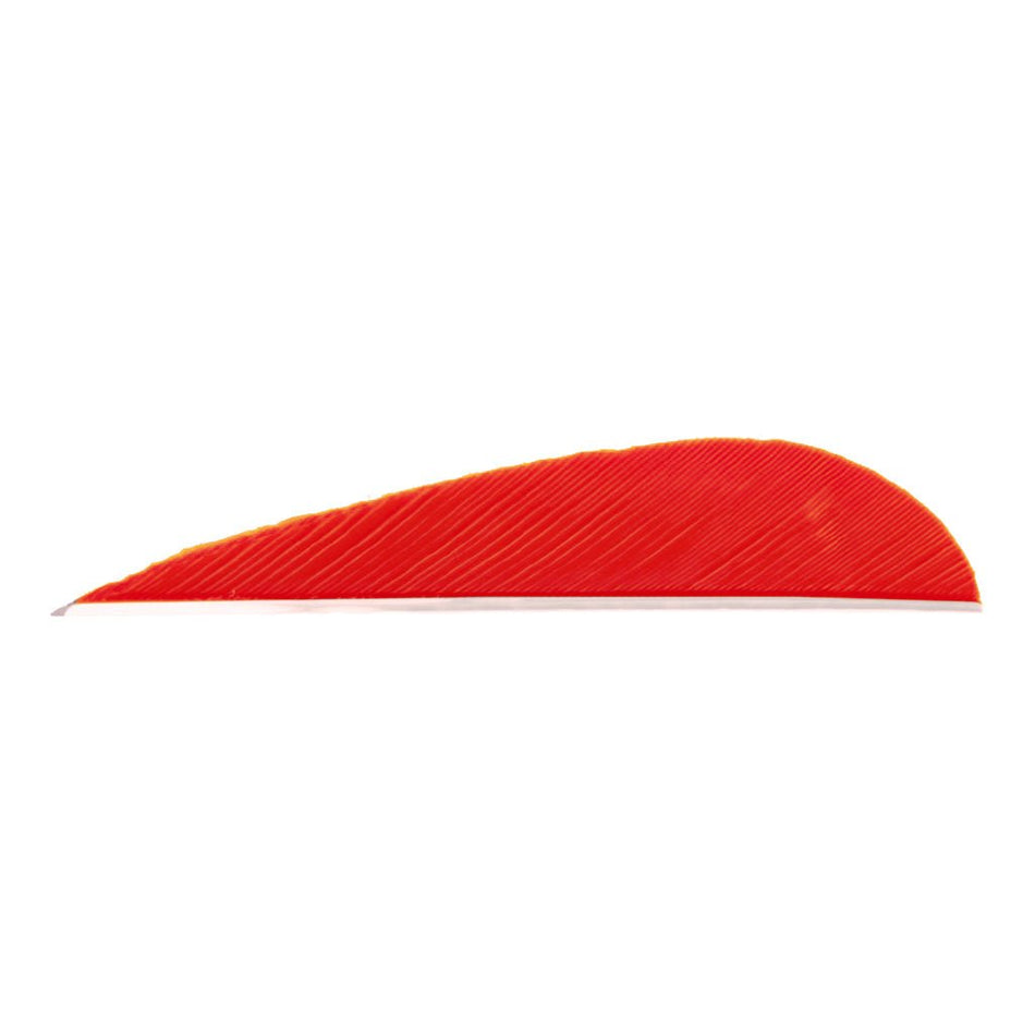 Trueflight Parabolic Feathers Red 3 in. RW 100 pk. - Get Tight Gear