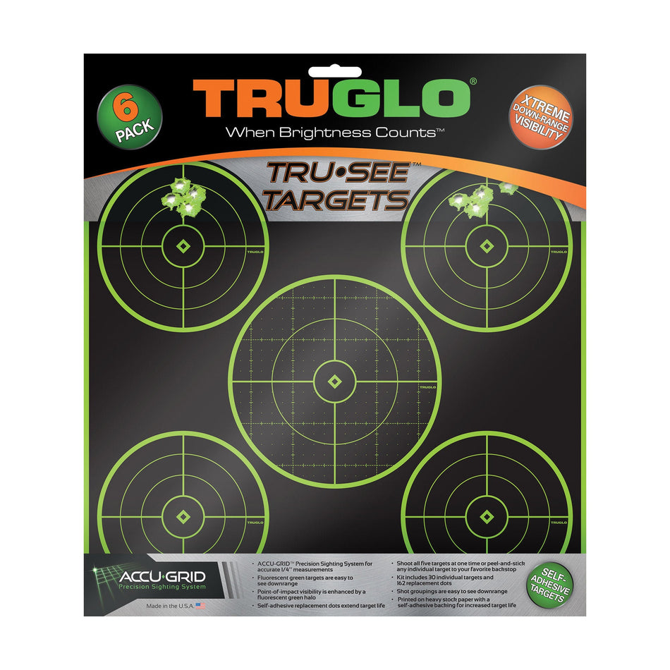 TRUGLO TRU - SEE 5 BULL TGT 12X12 6PK - Get Tight Gear