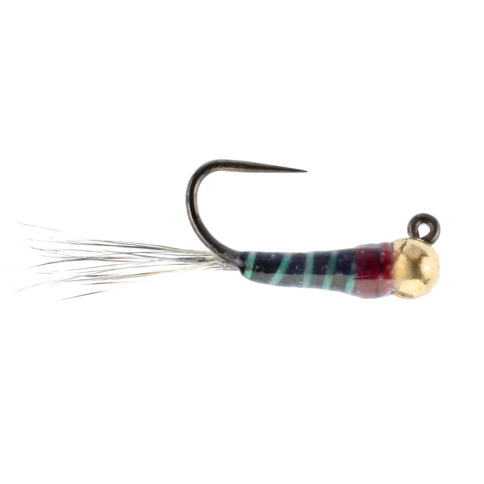 Tungsten Bead Black Perdigon Tactical Jig Czech Euro Nymph Spanish Nymphing Fly - 6 Flies Size 14 - Get Tight Gear