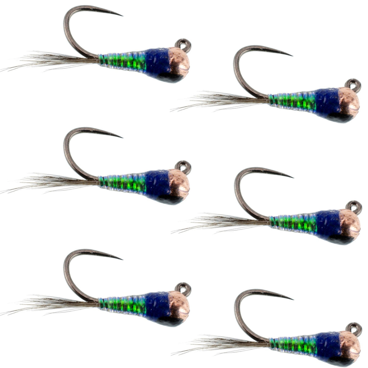 Tungsten Bead Gasolina Perdigon Tactical Jig Czech Euro Nymph Spanish Nymphing Fly - 6 Flies Size 18 - Get Tight Gear