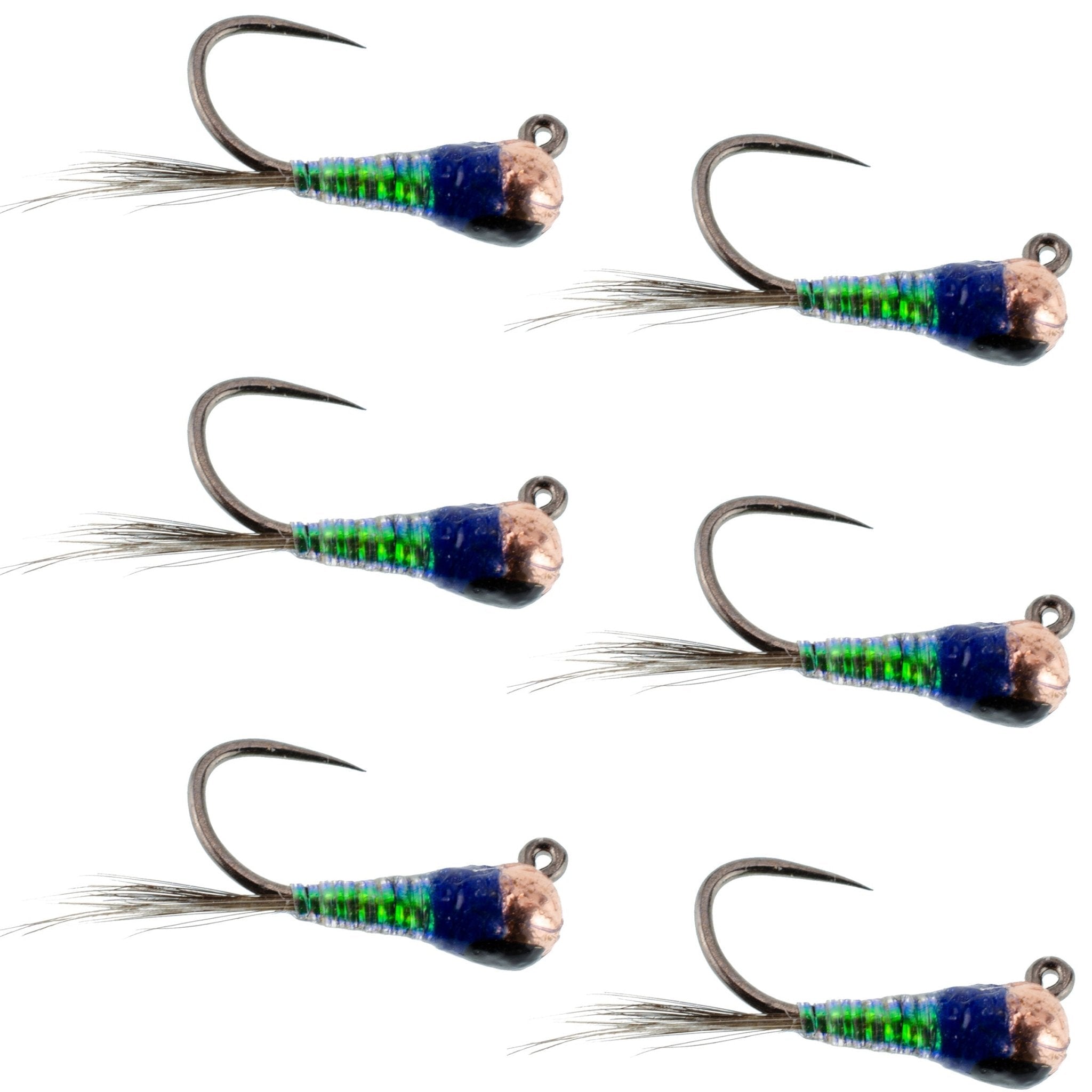 Tungsten Bead Gasolina Perdigon Tactical Jig Czech Euro Nymph Spanish Nymphing Fly - 6 Flies Size 18 - Get Tight Gear
