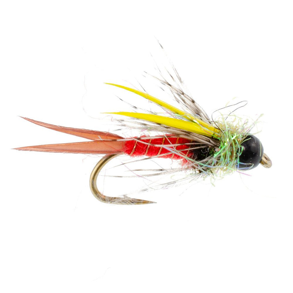 Tungsten Bead Head Nicks Prince Special Nymph Fly Fishing Flies - Set of 6 Flies Hook Size 14 - Get Tight Gear