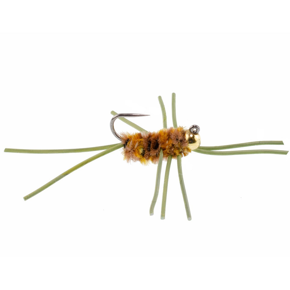 Tungsten Bead Jigged Pat's Rubber Legs Nymph Assortment Fly Fishing Flies - Trout and Bass Wet Fly Pattern - 14 Flies 7 Colors Hook Size 10 - Get Tight Gear