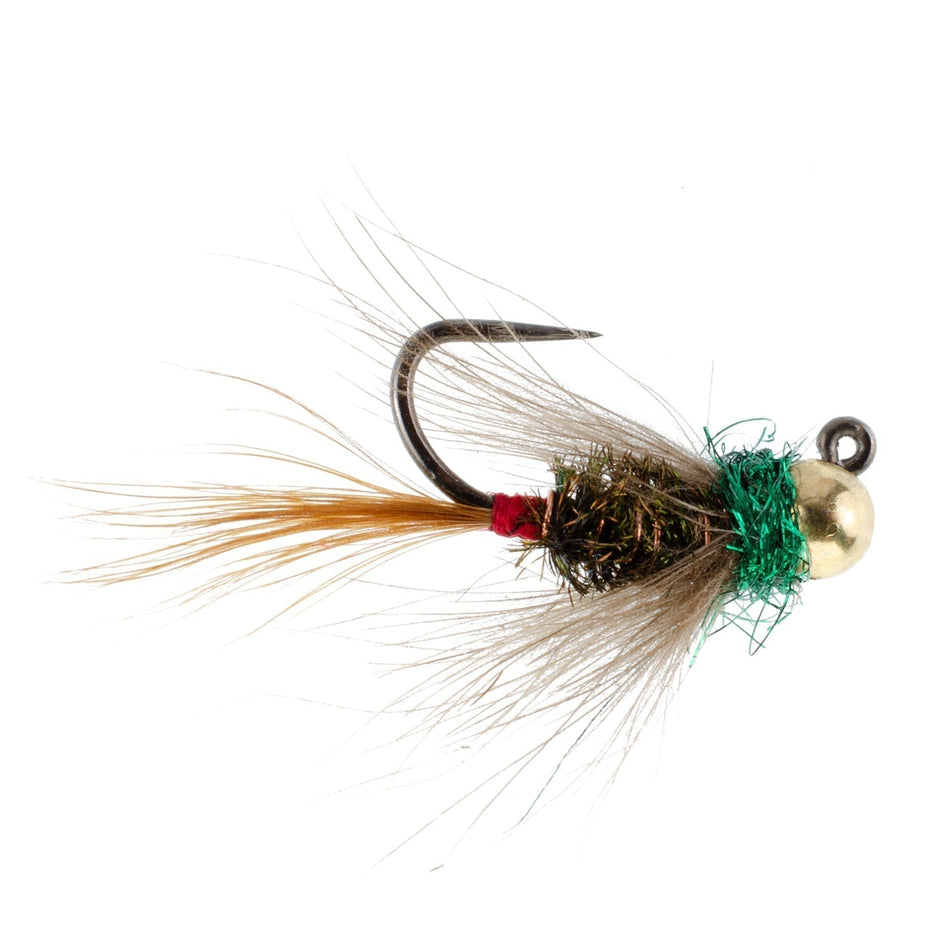 Tungsten Bead Tactical CDC Frenchie Czech Nymph Euro Nymphing Fly - 1 Dozen Flies Size 16 - Get Tight Gear