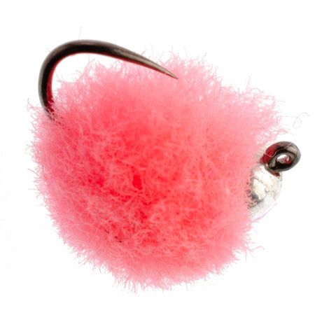 Tungsten Bead Tactical Euro Hot Pink Jig Egg Barbless Czech Nymph Fly - 6 Flies Size 16 - Get Tight Gear