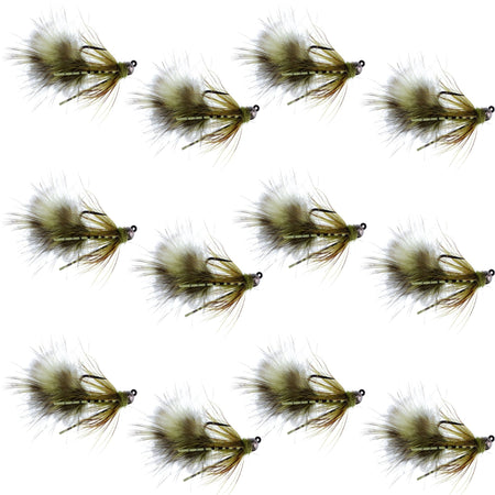 Tungsten Bead Tactical Mini Bugger Czech Nymph Euro Nymphing Fly - 1 Dozen Flies Size 8 - Get Tight Gear