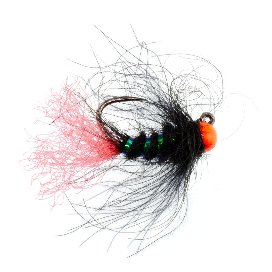 Tungsten Hot Bead Jig Tactical Blow Torch Czech Nymph Euro Nymphing Fly - 6 Flies Size 16 - Get Tight Gear