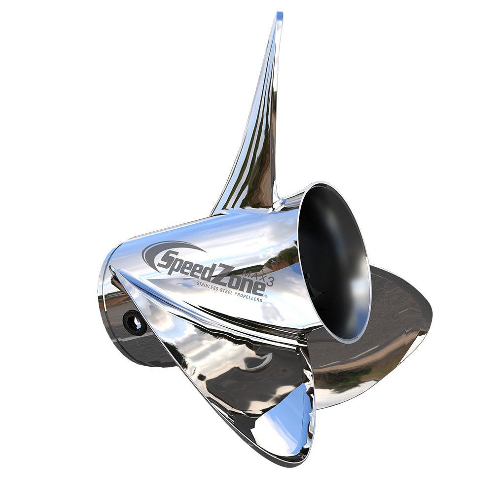 Turning Point SpeedZone Max3 - Right Hand - Stainless Steel Propeller - 3 - Blade - 14.8" x 23 Pitch - Get Tight Gear