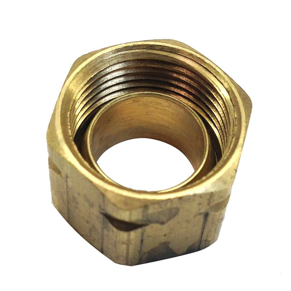 Uflex Brass Compression Nut w/Sleeve 61CA - 6 - Get Tight Gear