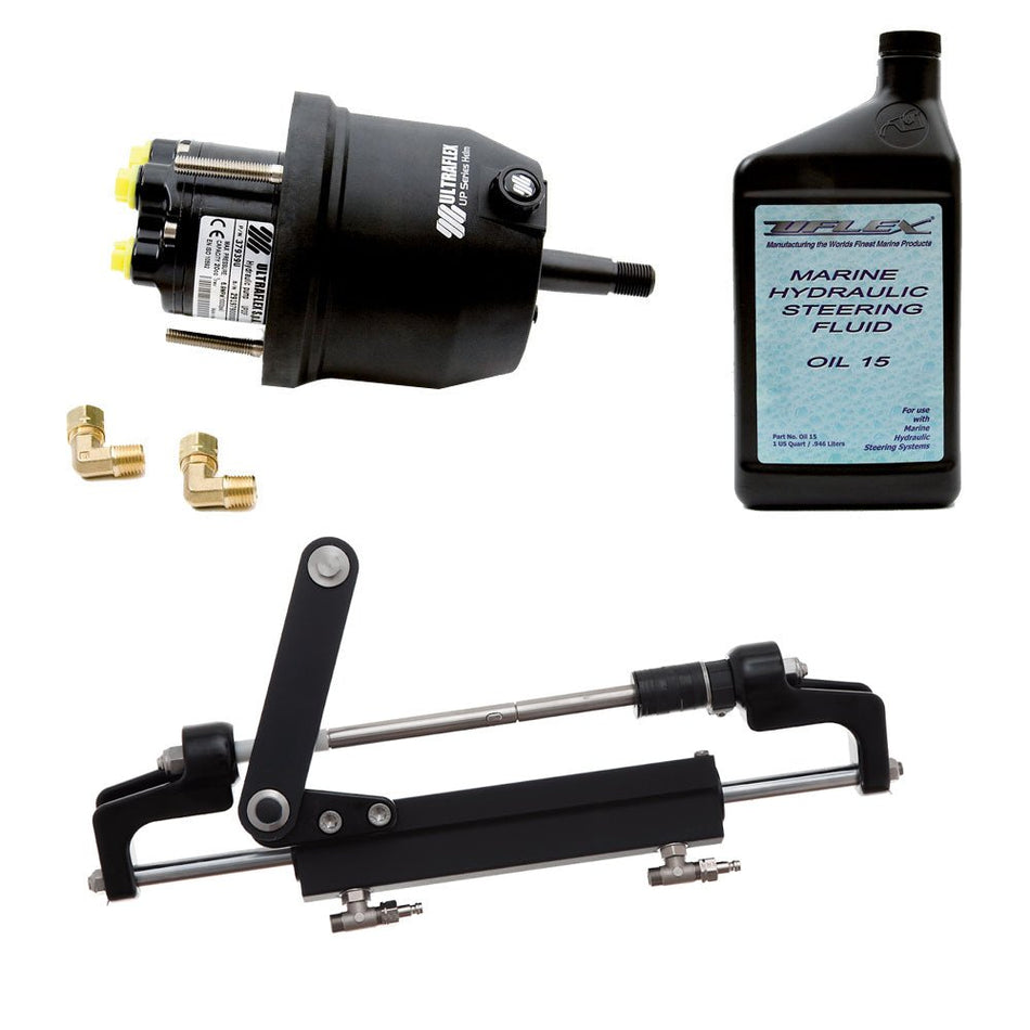 Uflex HYCO 1.1 Front Mount OB System up to 175HP - Includes UP20 FM Helm, 2qts of Oil, UC95 - OBF Cylinder - Get Tight Gear