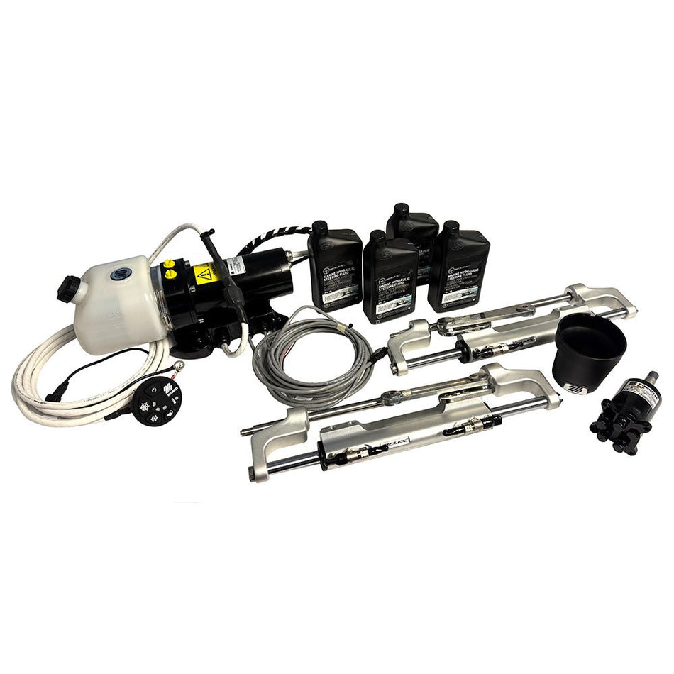 Uflex MasterDrive Steering System - Single Station/Twin Cylinder Kit - UC128TS - SVS 1 & UC128TS - SVS 1P Cylinders - Get Tight Gear