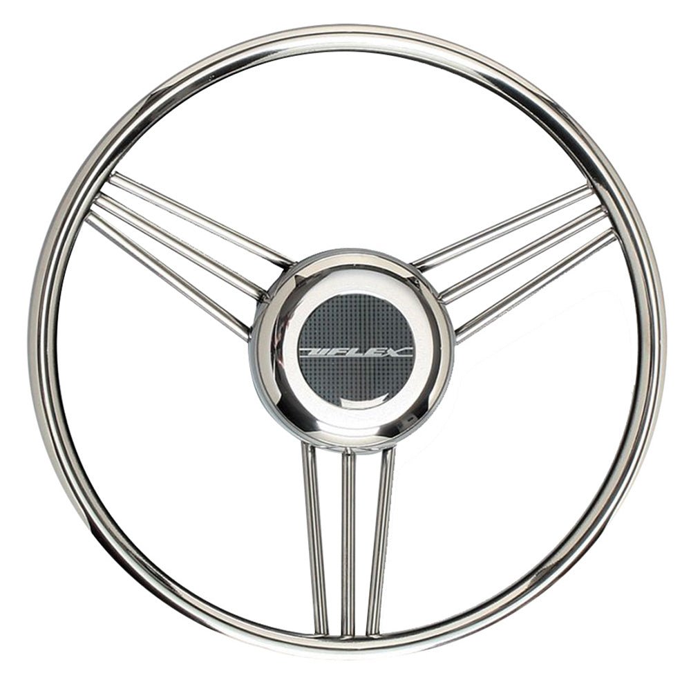 Uflex V27 13.8" Steering Wheel - Stainless Steel Grip & Spokes - Get Tight Gear