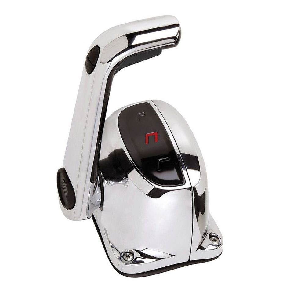 UflexSingle Lever Top Mount Control w/Neutral Lock & Trim Switch - Chrome - Get Tight Gear