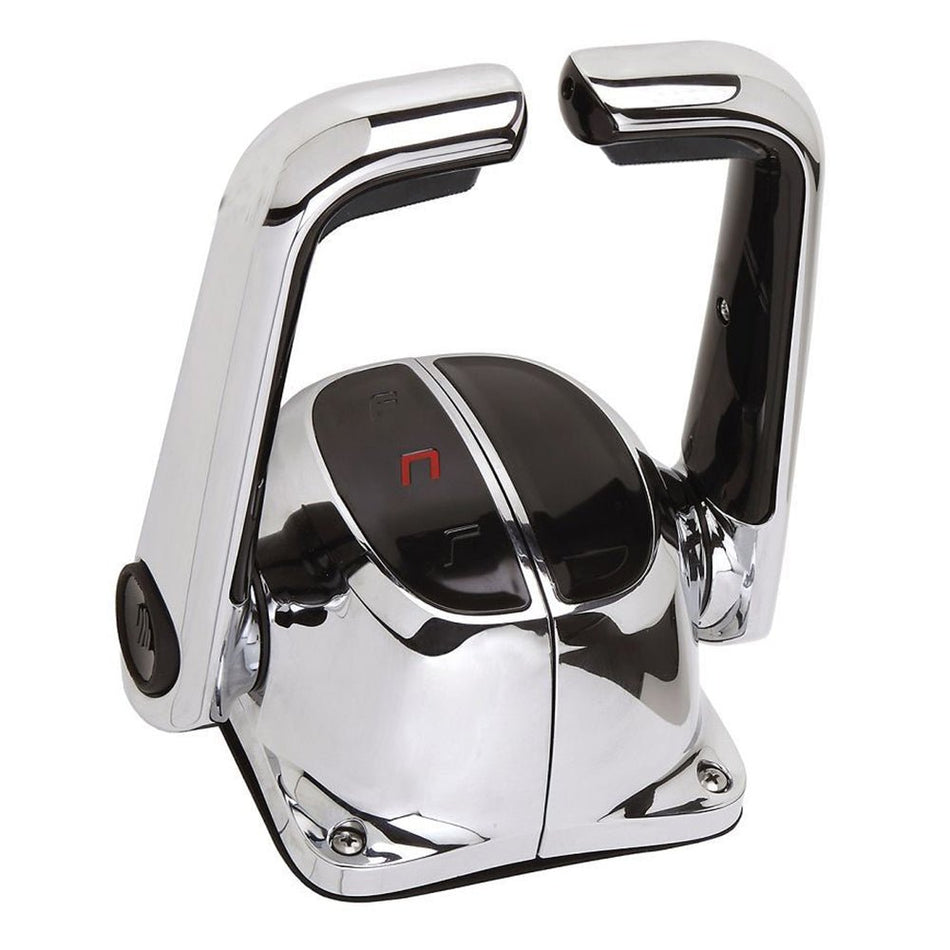UflexTwin Lever Top Mount Control w/Neutral Lock - No Trim Switch - Chrome - Get Tight Gear