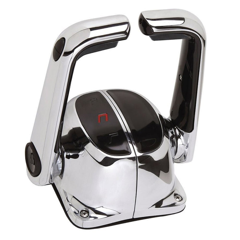 UflexTwin Lever Top Mount Control w/Neutral Lock & Trim Switch - Chrome - Get Tight Gear
