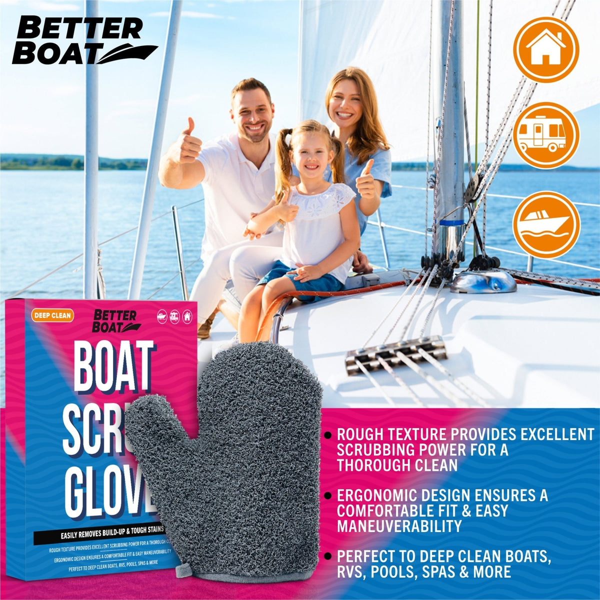 Ultimate Boat Scrubbing Glove - Get Tight Gear