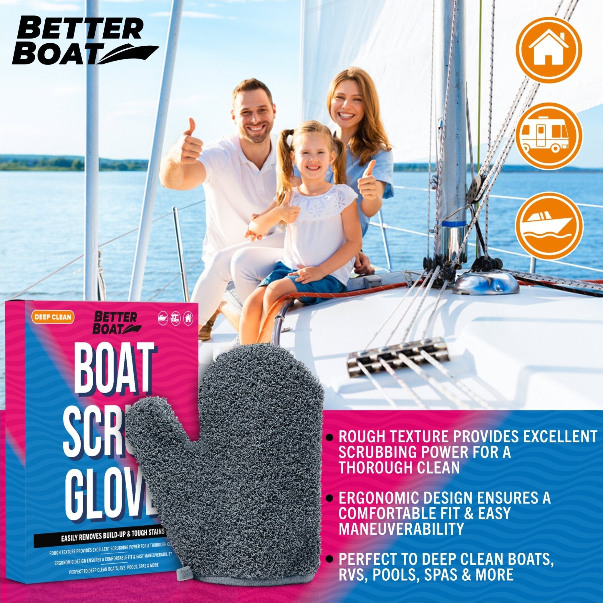 Ultimate Boat Scrubbing Glove - Get Tight Gear
