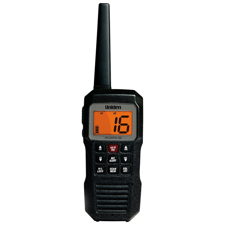 Uniden Atlantis 155 Handheld Two - Way VHF Floating Marine Radio - Get Tight Gear