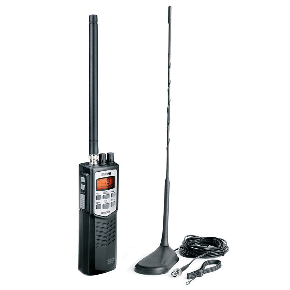 Uniden PRO501TK Handheld CB Radio w/High Gain Magnetic Mount Antenna - Get Tight Gear