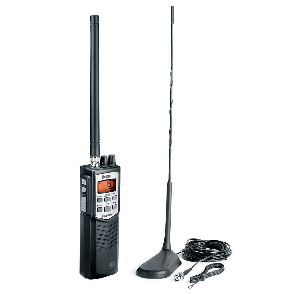 Uniden PRO501TK Handheld CB Radio w/High Gain Magnetic Mount Antenna - Get Tight Gear