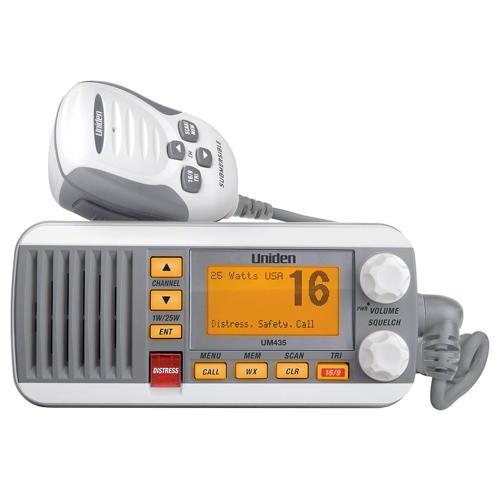 Uniden UM435 Fixed Mount VHF Radio - White - Get Tight Gear