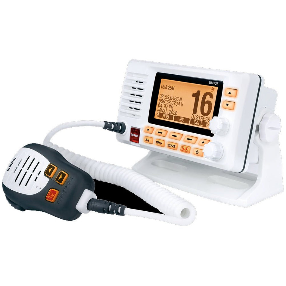 Uniden UM725 Fixed Mount Marine VHF Radio - White - Get Tight Gear