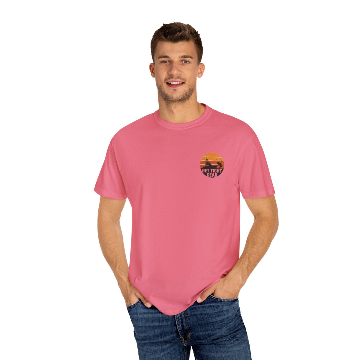 Unisex Garment - Dyed Fishing T-Shirt - Get Tight Fishing Gear - Get Tight Gear