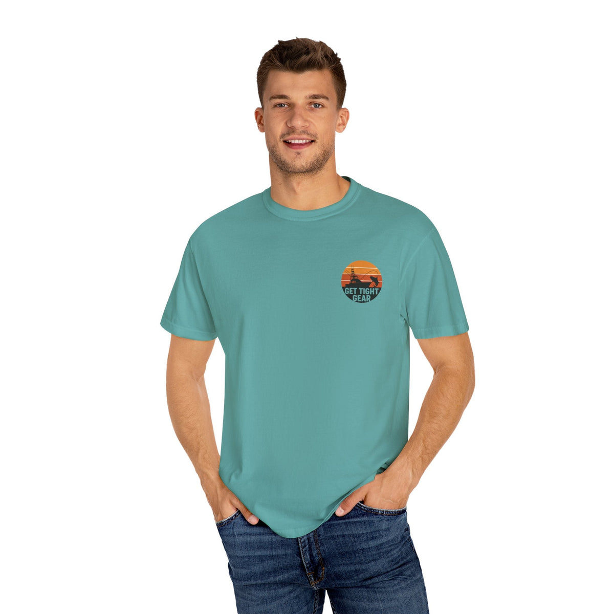 Unisex Garment - Dyed Fishing T-Shirt - Get Tight Fishing Gear - Get Tight Gear