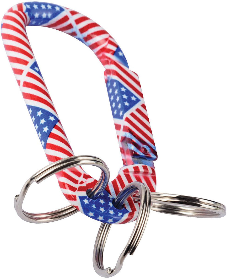 Us Flag Carabiner W/3 Keyrings - Get Tight Gear