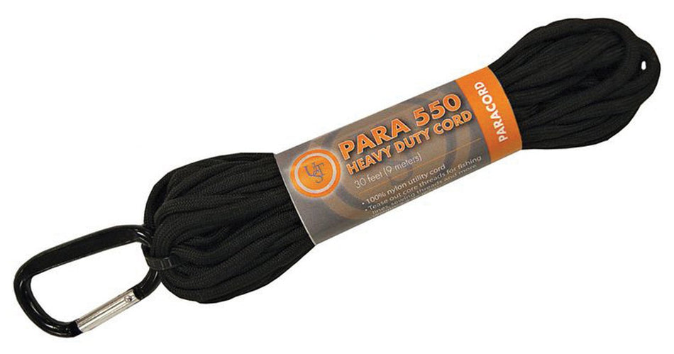 Ust Paracord 550 30' Black - Get Tight Gear